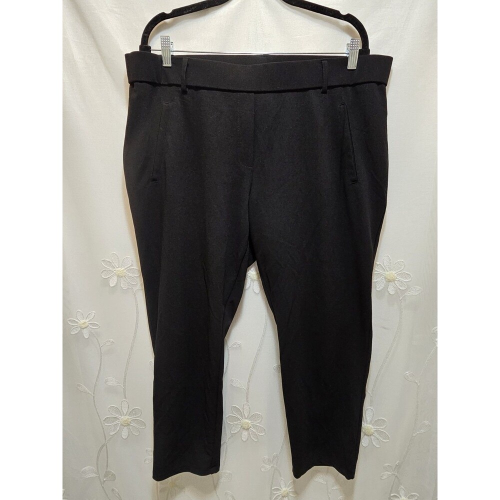 Jones & Co New York Womens Black 1X Pants Work Career Business Stretchy Comfort